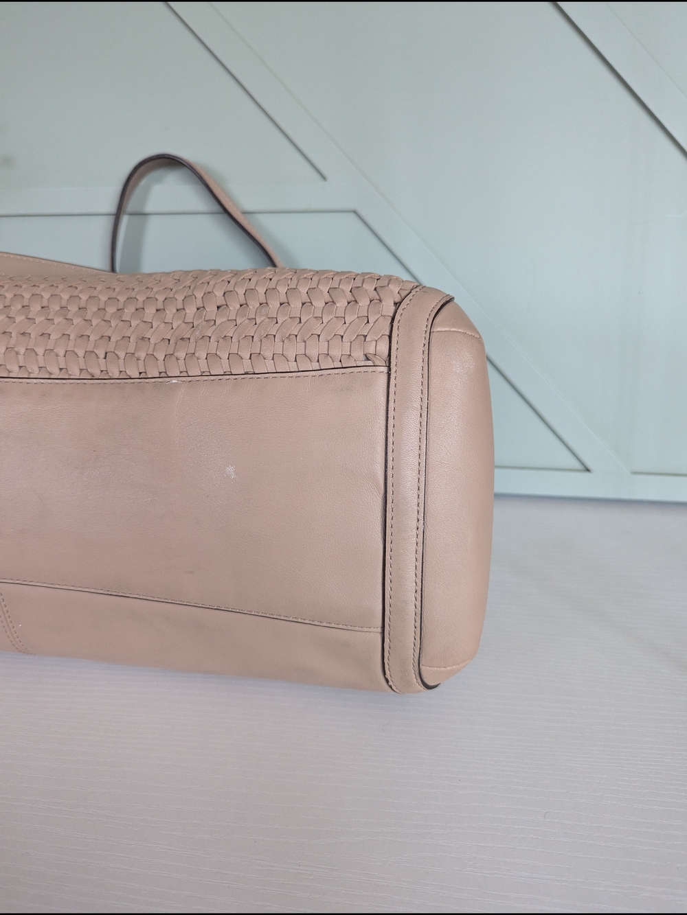 vintage Coach Madison Caroline Woven Leather Satchel - Picture 9 of 16